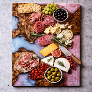 Epoxy Board Ice Blue und Rosa