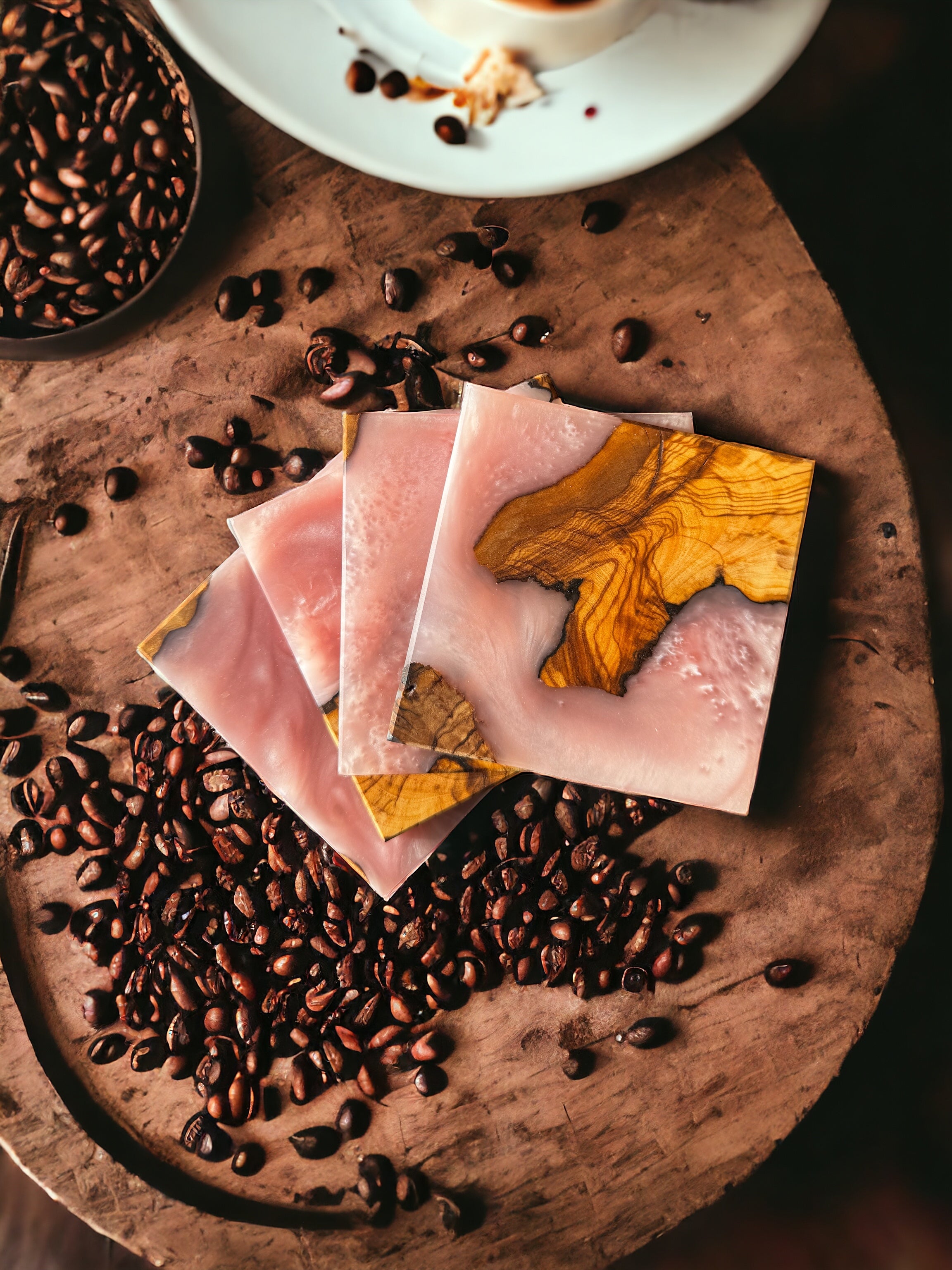 Tassenuntersetzer Rosa