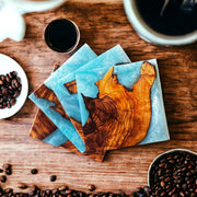 Tassenuntersetzer Iceblau