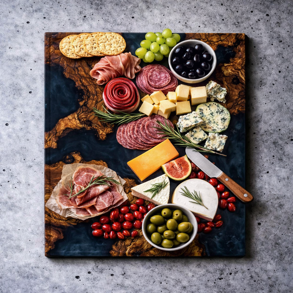 Epoxy Board Grau Blau