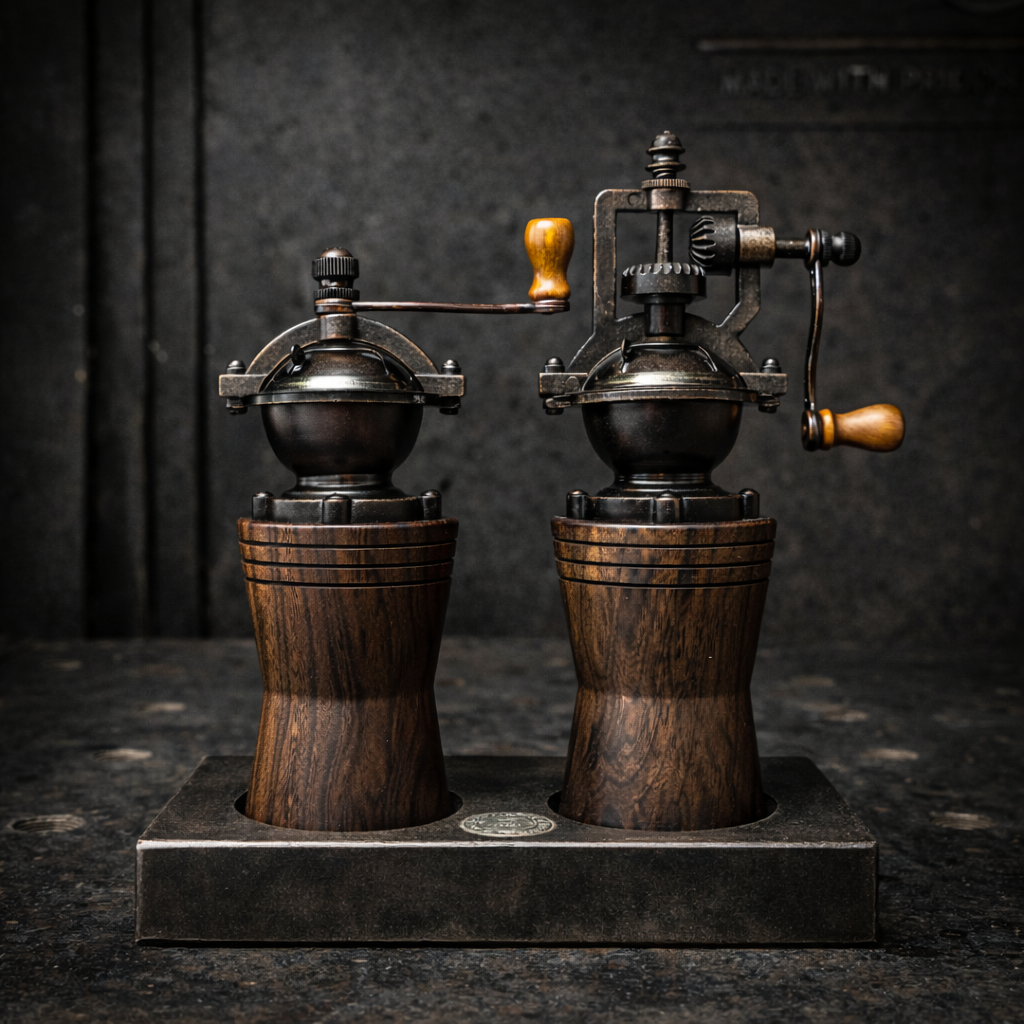 Pfeffer- und Salzmühlen-Bundle aus Nussbaum