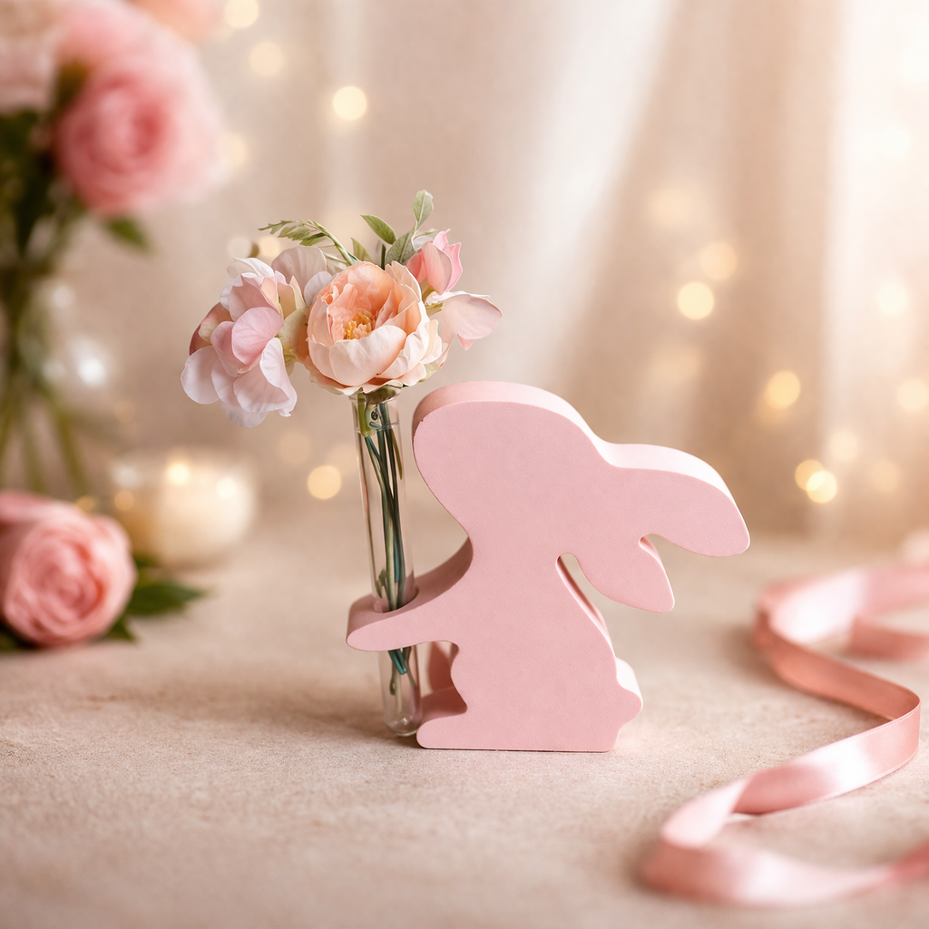 Hasenvase aus Hydroflow – Rosa