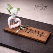 Liebesbotschaft aus Holz Mom I Love You