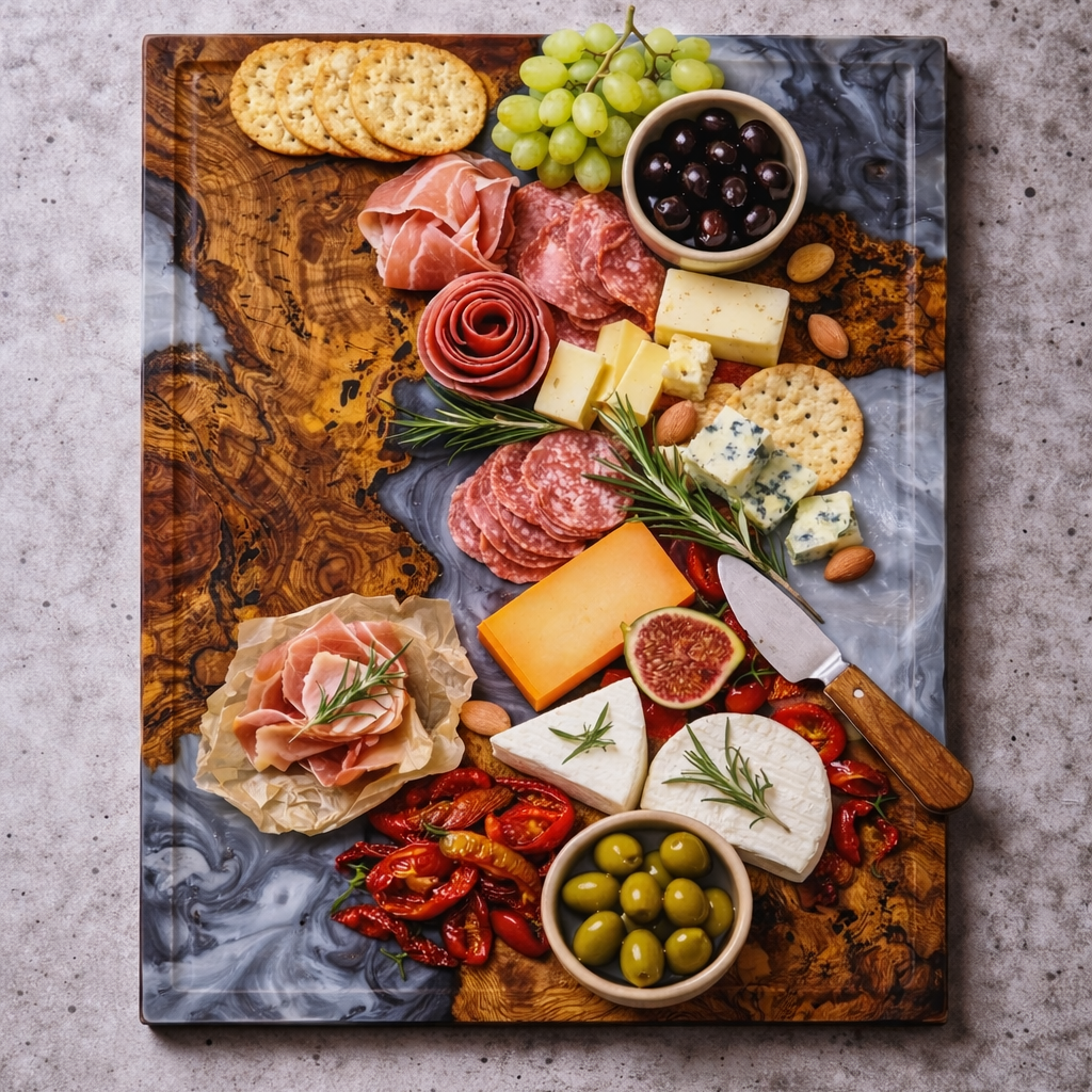 Epoxy Board Schwarz Grau